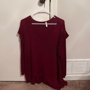 Emerald blouse (2X, burgundy)